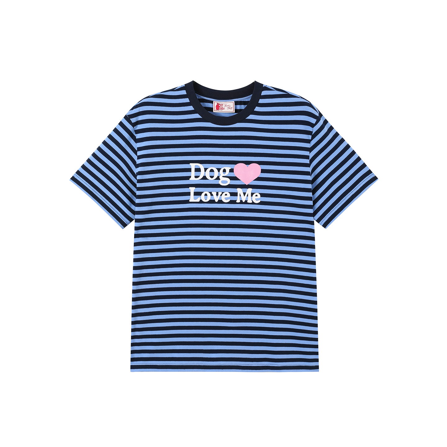 PLAYFUL STRIPED CAT & DOG TEE