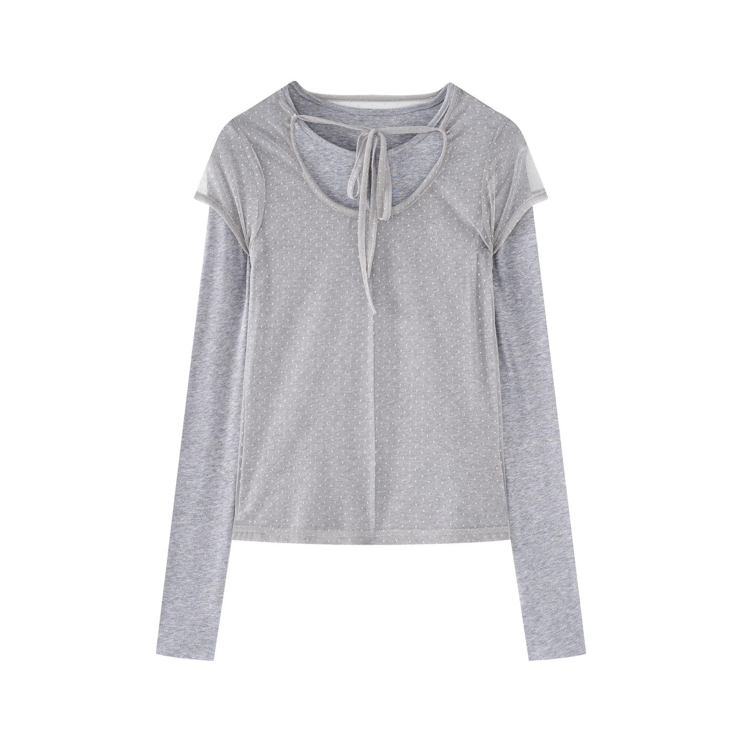 LAYERED POLKA DOT T-SHIRT SET