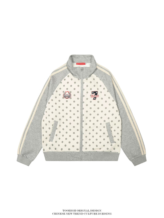 POLKA ZIP VARSITY KNIT