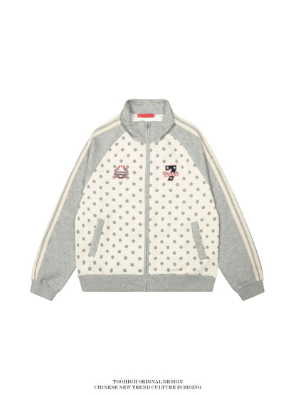 POLKA ZIP VARSITY KNIT