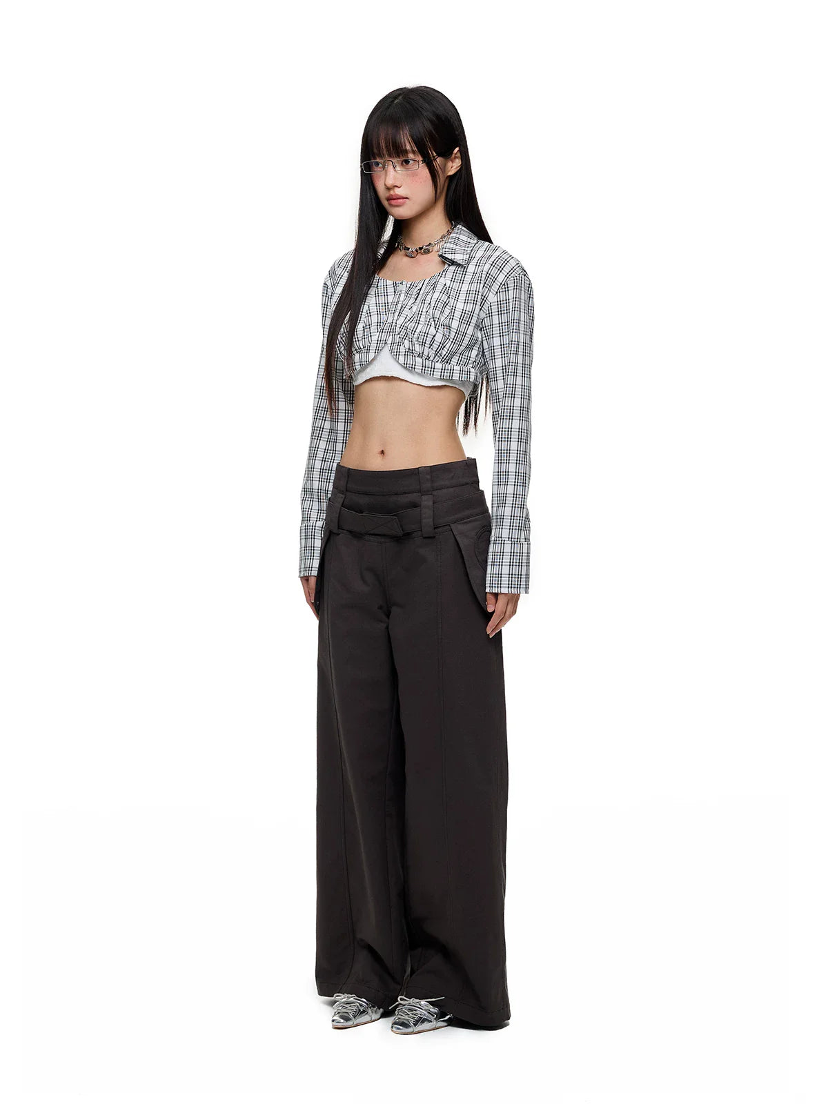 CASUAL WIDE-LEG PANTS WITH BELT