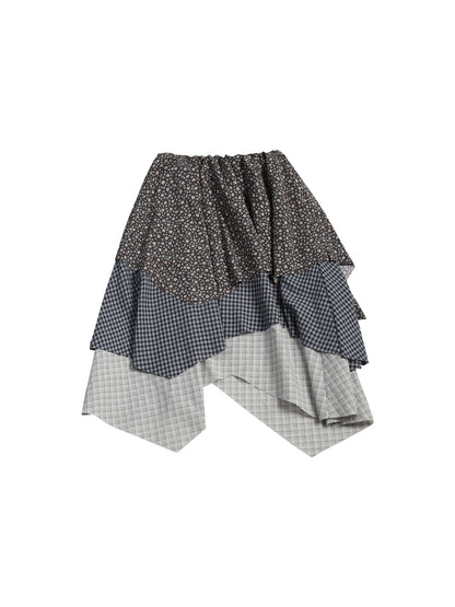 VINTAGE CHECKERED MIDI SKIRT