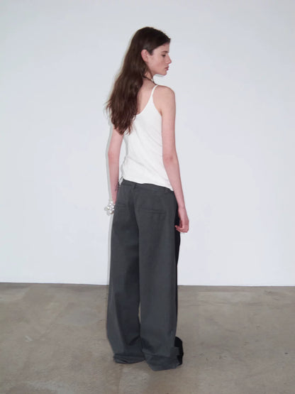 DECONSTRUCTED STRIPED CASUAL PANTS