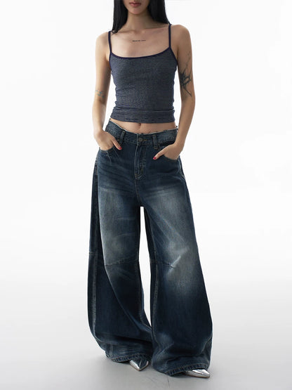 WASHED WIDE-LEG JEANS