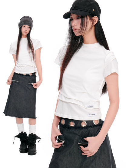 MINIMALIST PLEATED FORMAL TOP