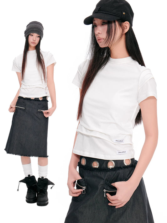 MINIMALIST PLEATED FORMAL TOP