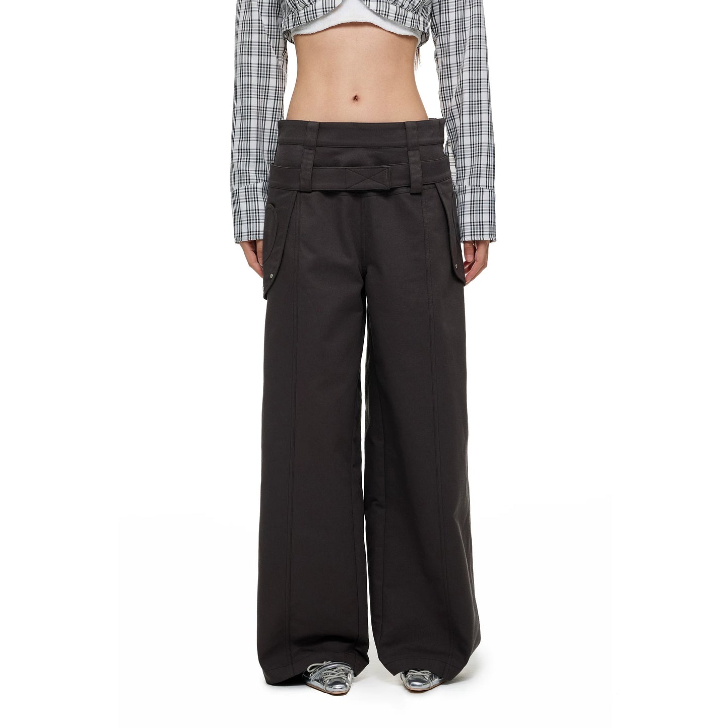 CASUAL WIDE-LEG PANTS WITH BELT