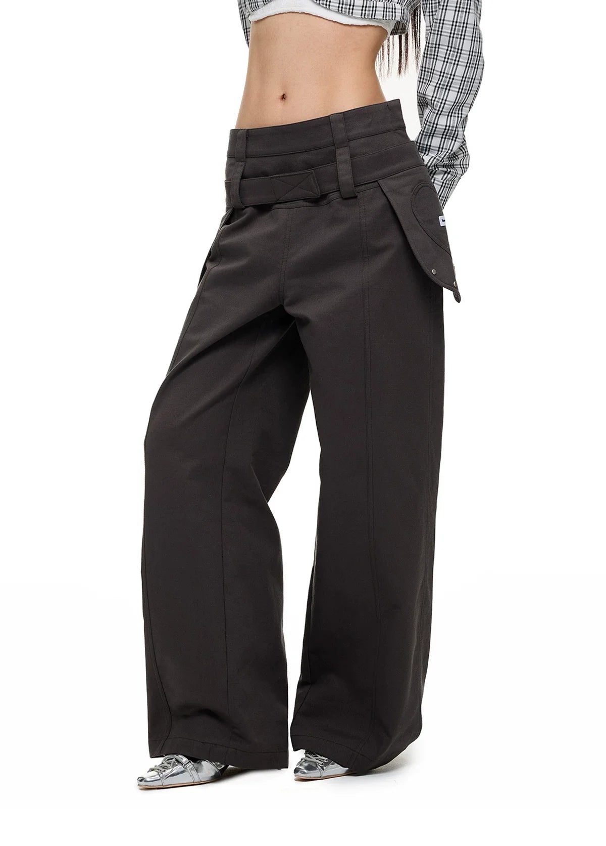 CASUAL WIDE-LEG PANTS WITH BELT