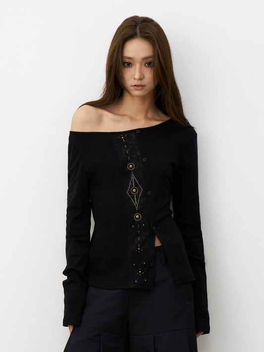 GEOMETRIC BEADED TOP