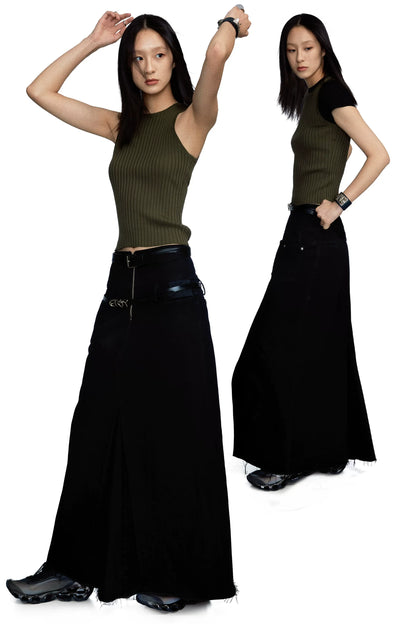 ARMY GREEN STRIPED TANK TOP
