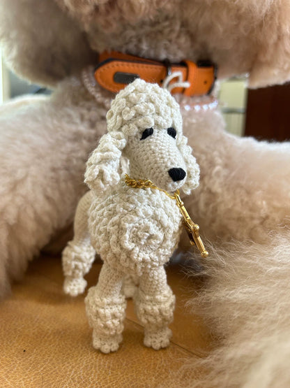 HANDMADE CROCHET DOG BAG CHARM