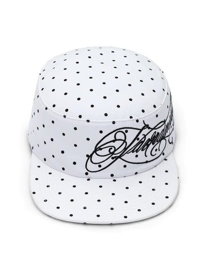 POLKA DOT FLAT BRIM CAP