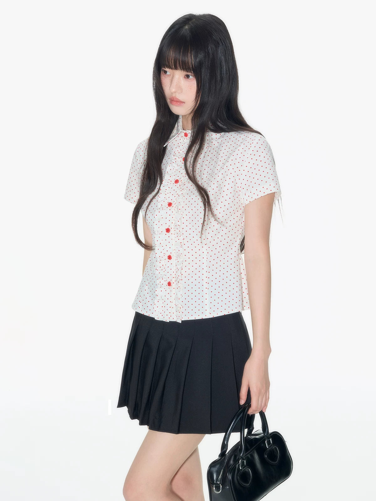 PINK POLKA DOT WOODEN SHIRT