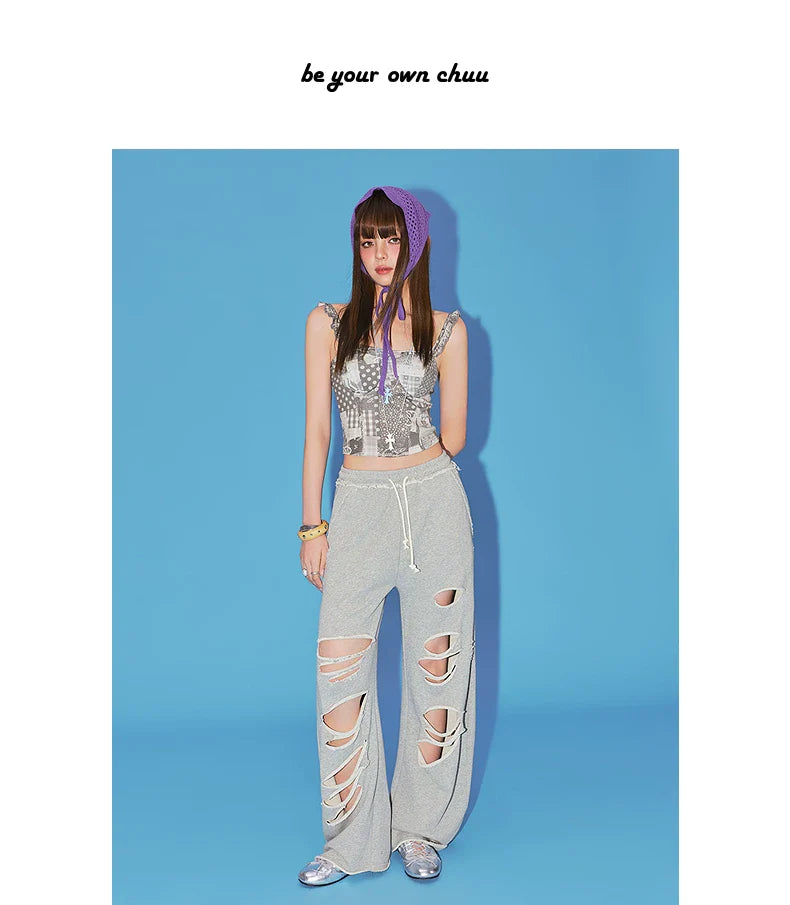 RIPPED CASUAL SWEATPANTS