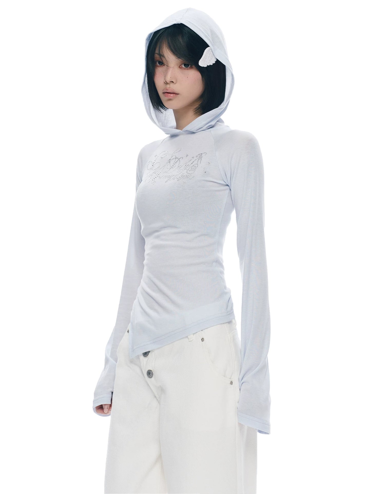 LIGHTWEIGHT HOODED LONG SLEEVE TOP