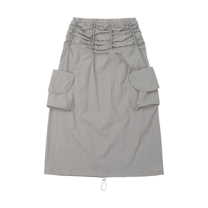PLEATED A-LINE WORK SKIRT
