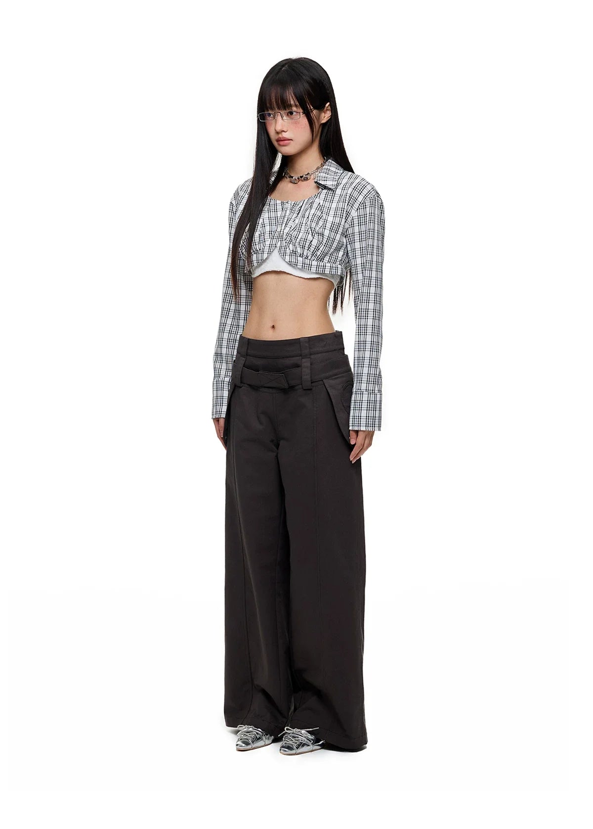 CASUAL WIDE-LEG PANTS WITH BELT