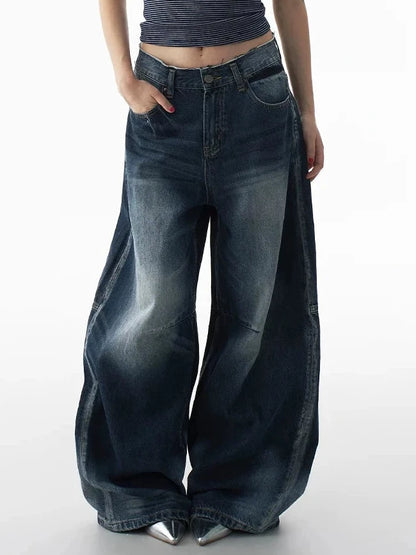 WASHED WIDE-LEG JEANS