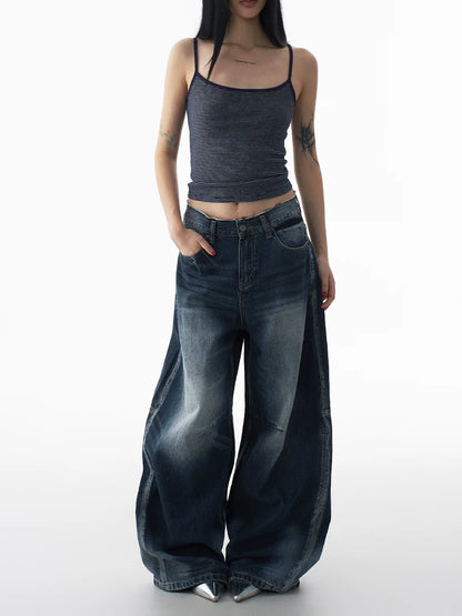 WASHED WIDE-LEG JEANS