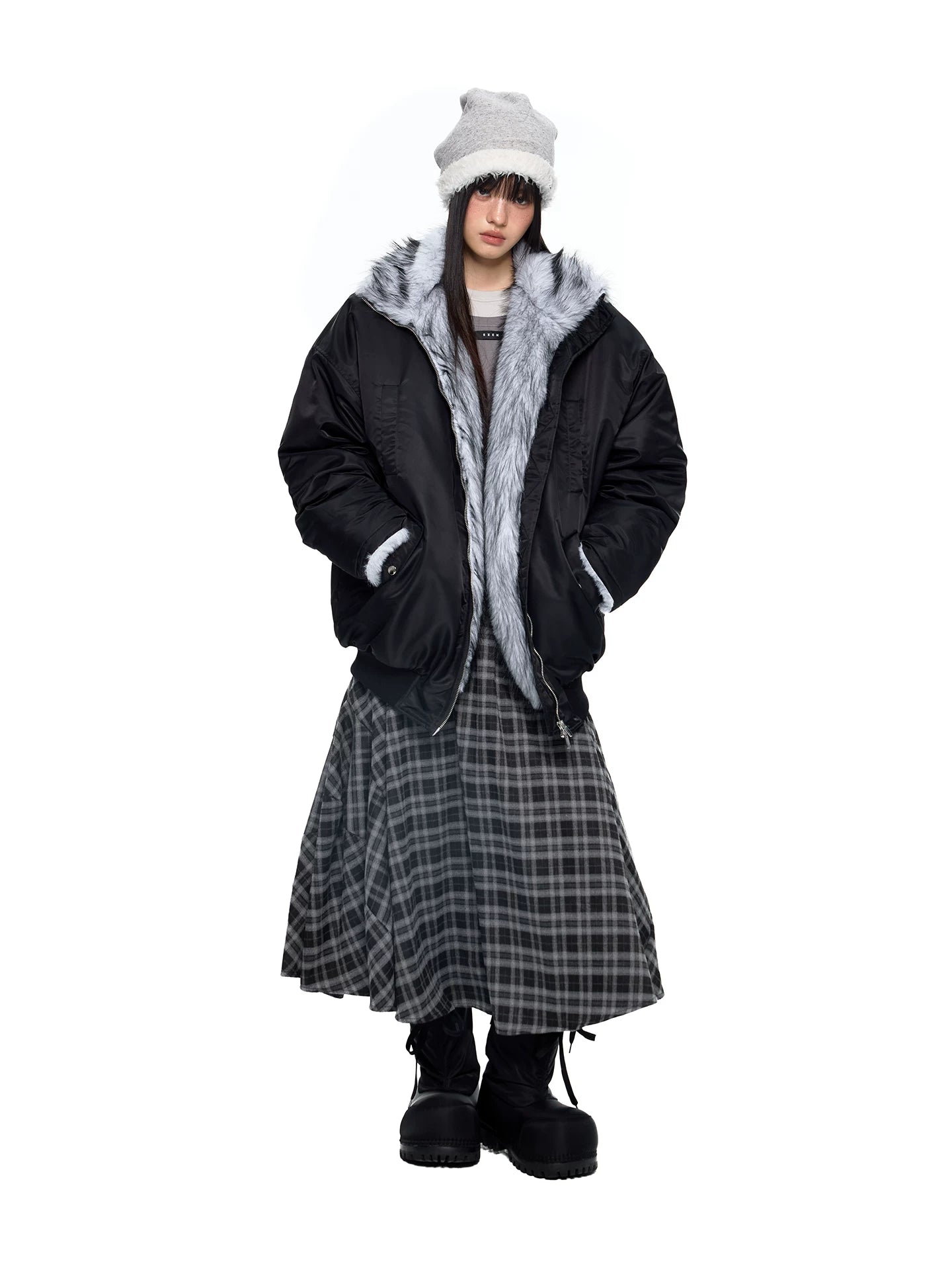 HEAVY FUR BOMBER JACKET