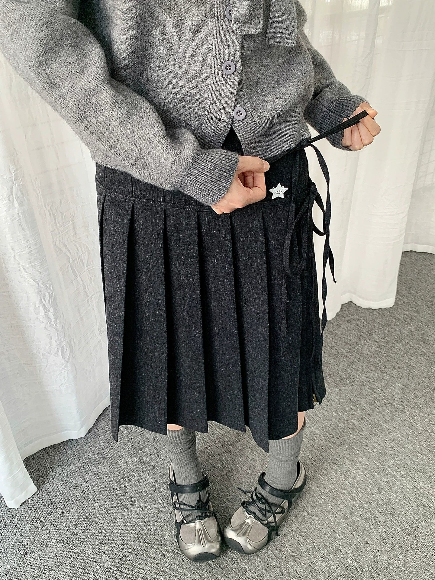 VINTAGE PLEATED A-LINE SKIRT