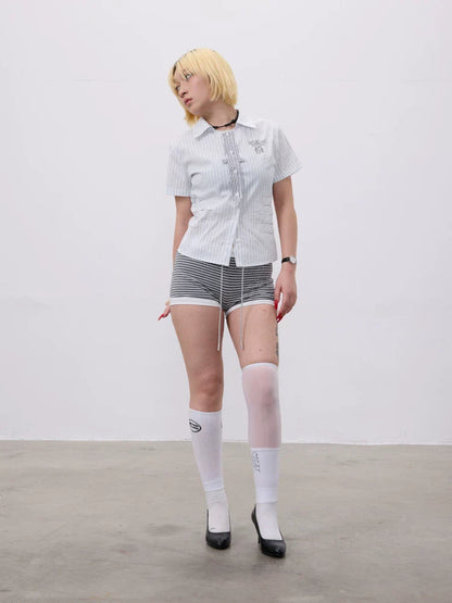 LACE DAGGER PATCHWORK CROP TOP