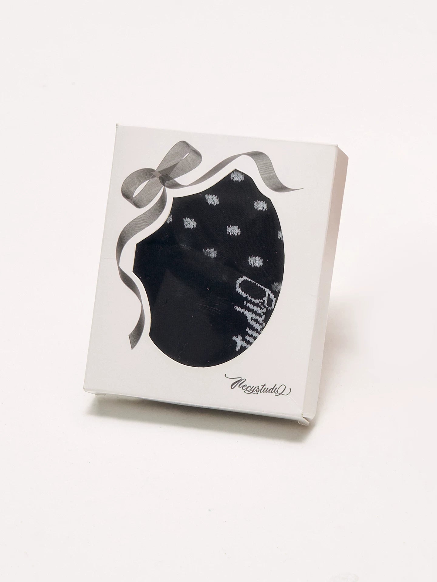 POLKA DOT STRIPED MID-CALF SOCKS