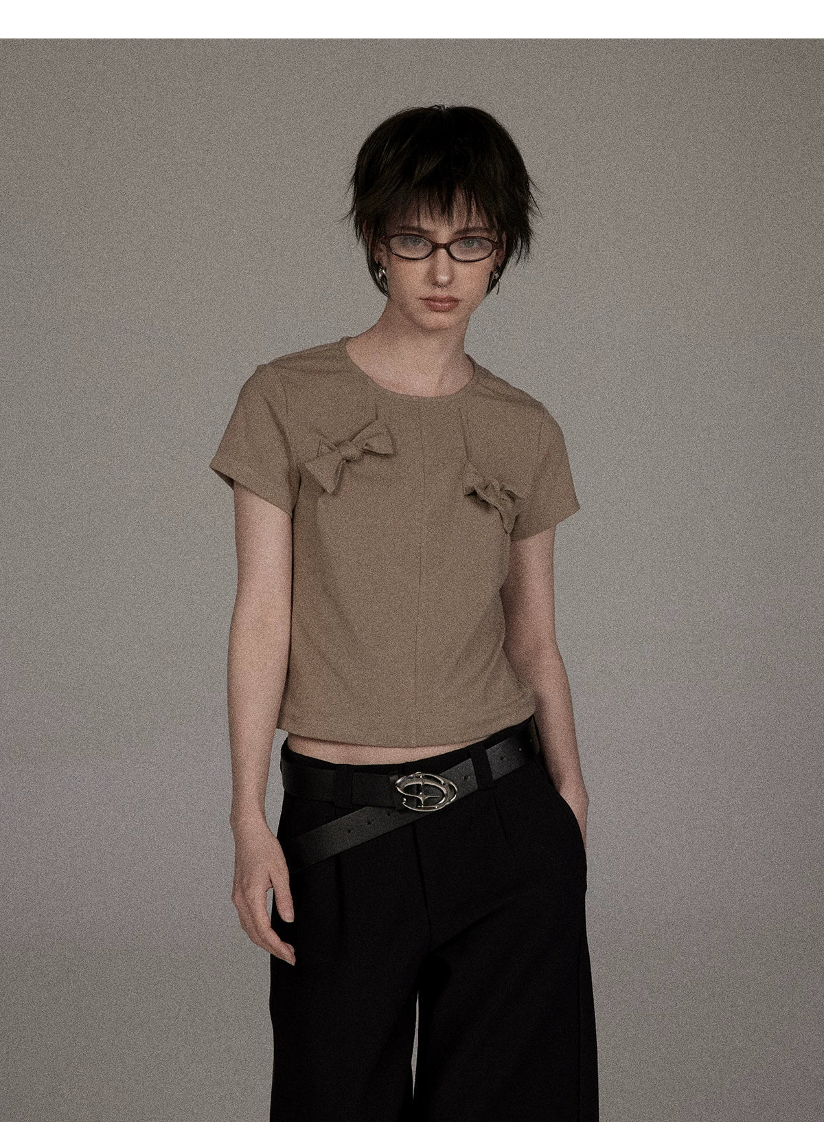 DECONSTRUCTED BOW T-SHIRT