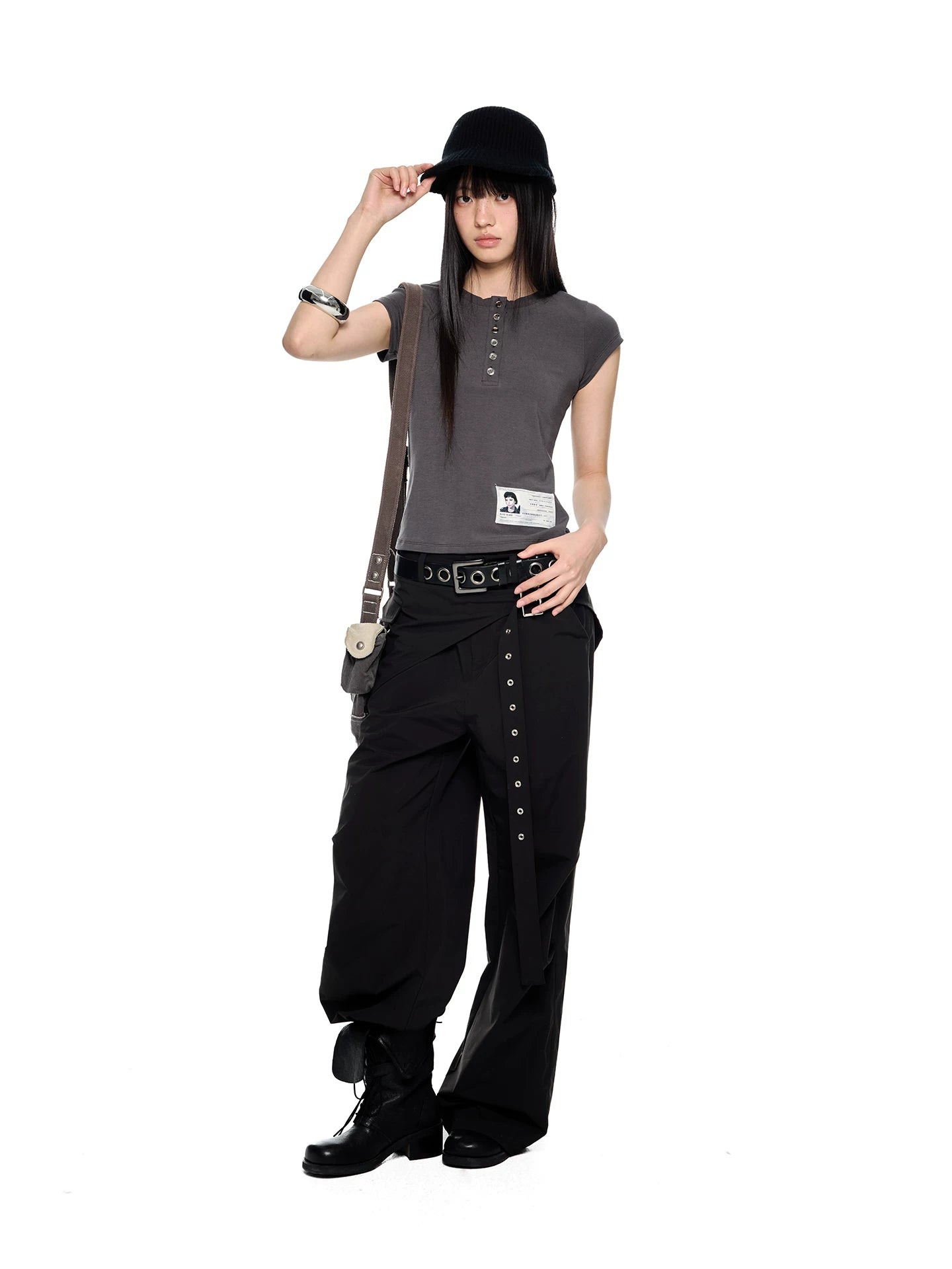 CASUAL PLEATED DRAWSTRING PANTS
