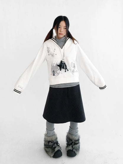 GRAY STAR RABBIT PENDANT NECKLACE