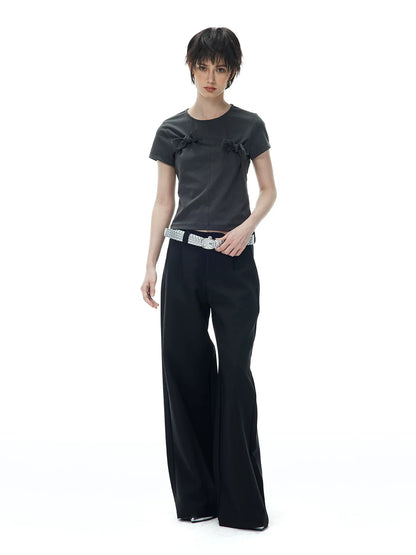 DECONSTRUCTED BOW T-SHIRT