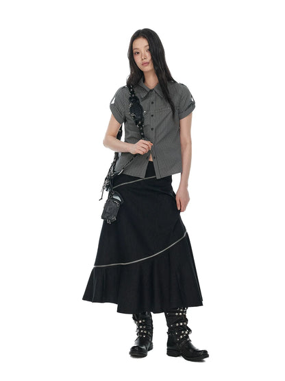 RETRO PLAID RIVET SHIRT
