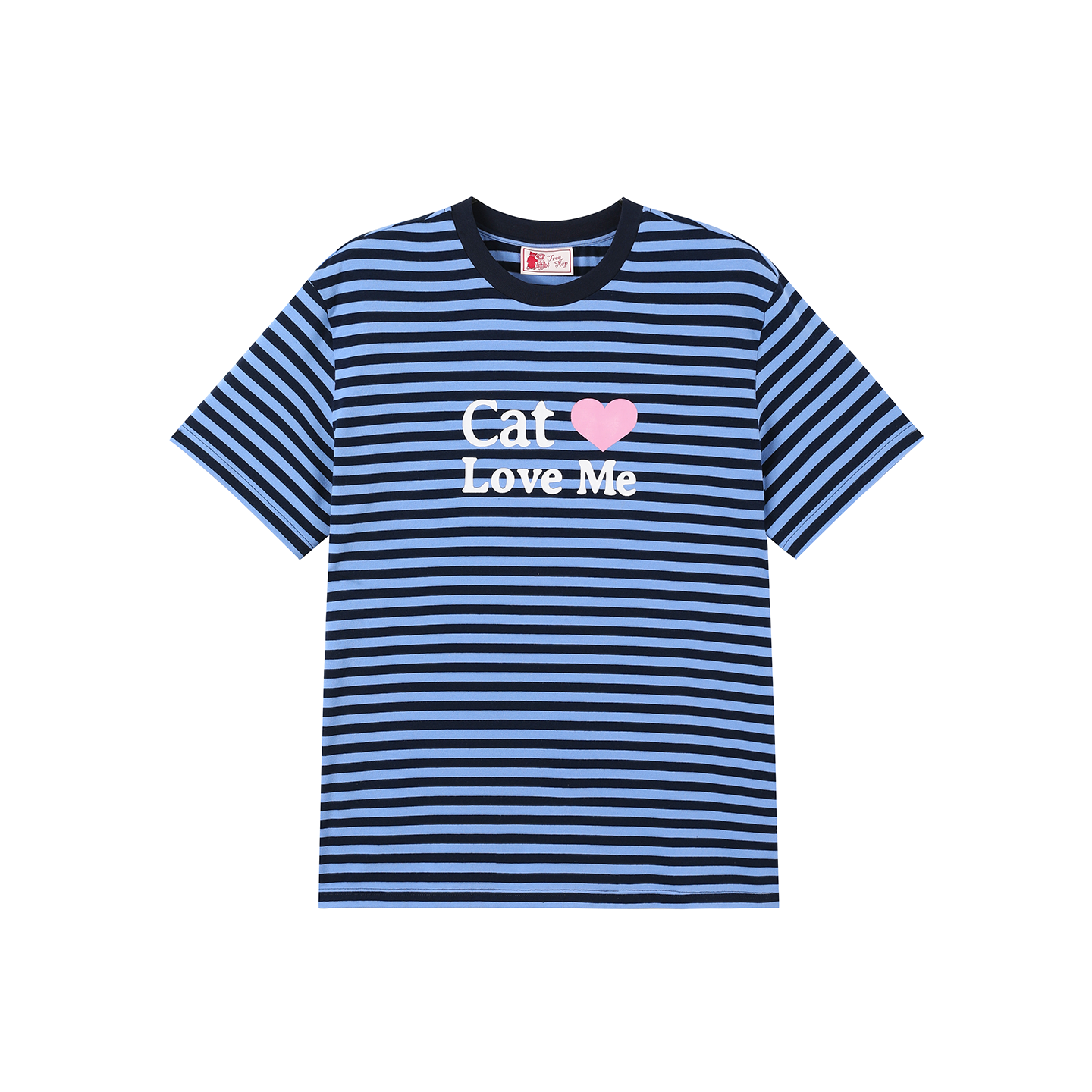 PLAYFUL STRIPED CAT & DOG TEE