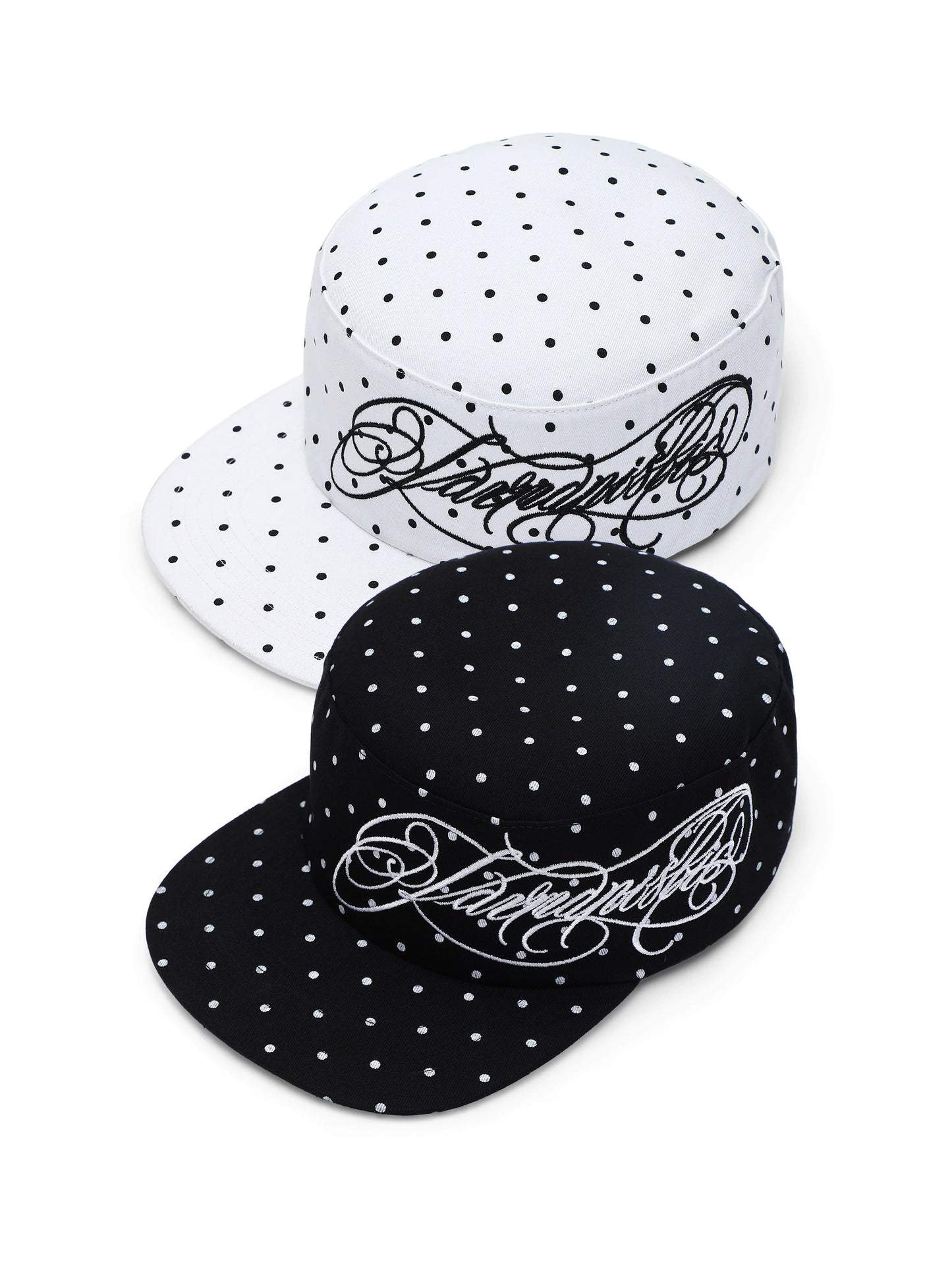 POLKA DOT FLAT BRIM CAP