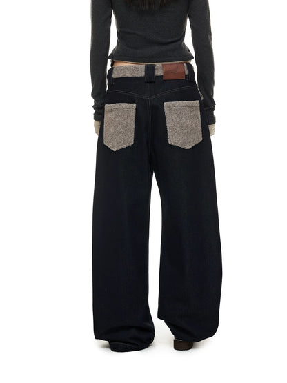 TWO-TONE POCKET JEANS