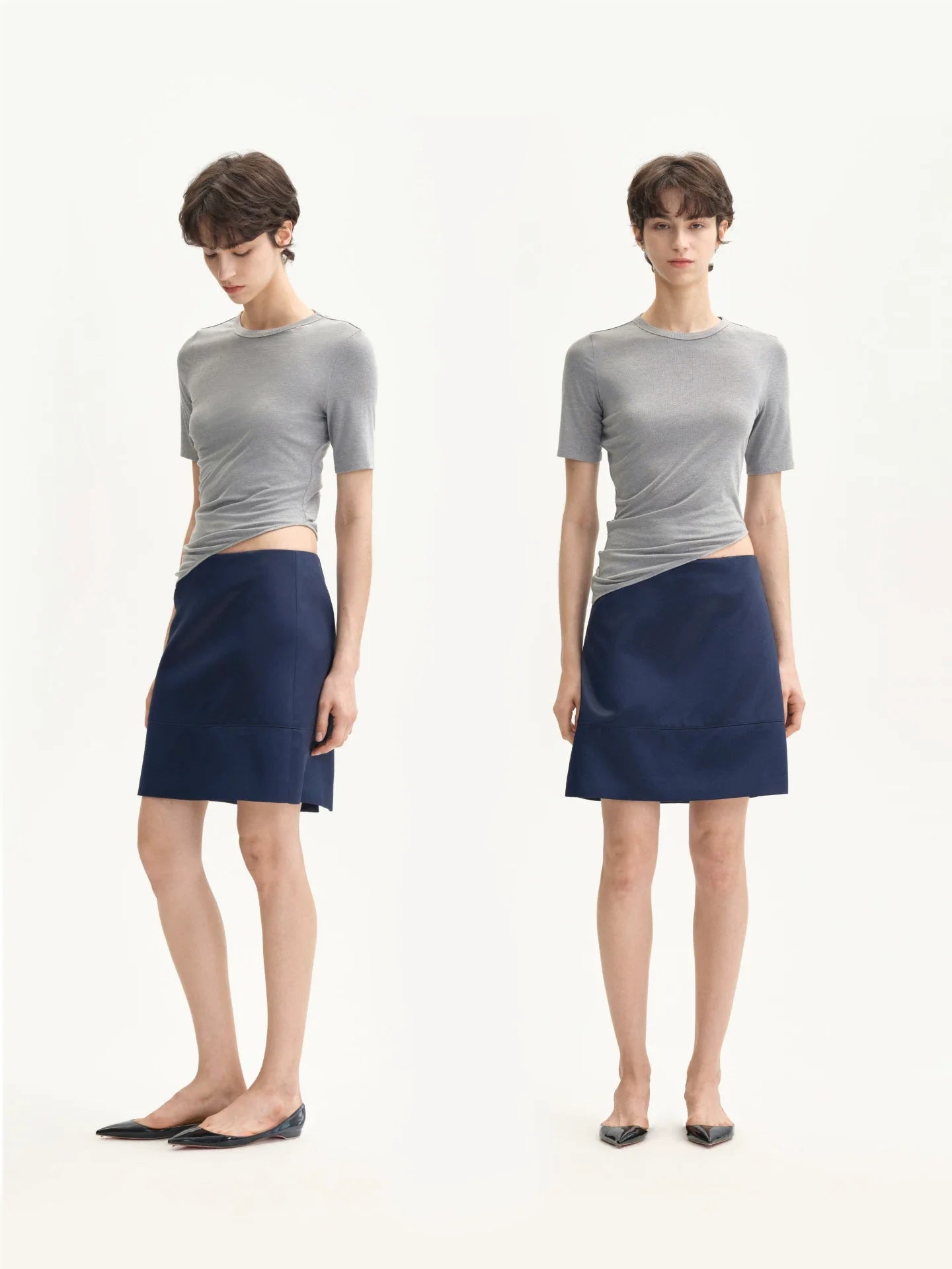 FLORAL ASYMMETRICAL HEM T-SHIRT