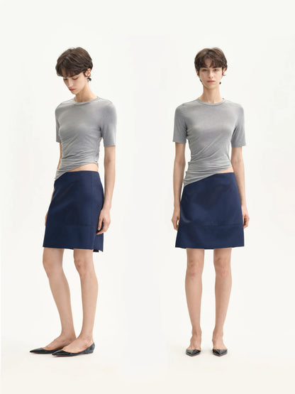 FLORAL ASYMMETRICAL HEM T-SHIRT