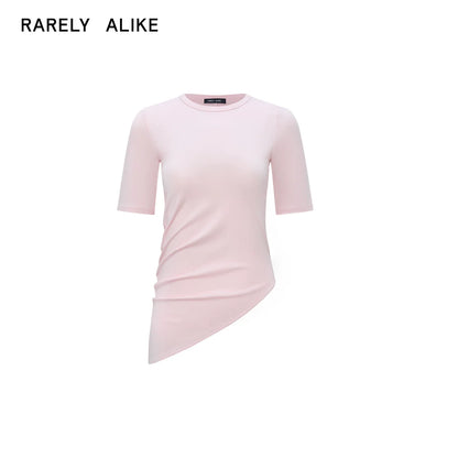 FLORAL ASYMMETRICAL HEM T-SHIRT