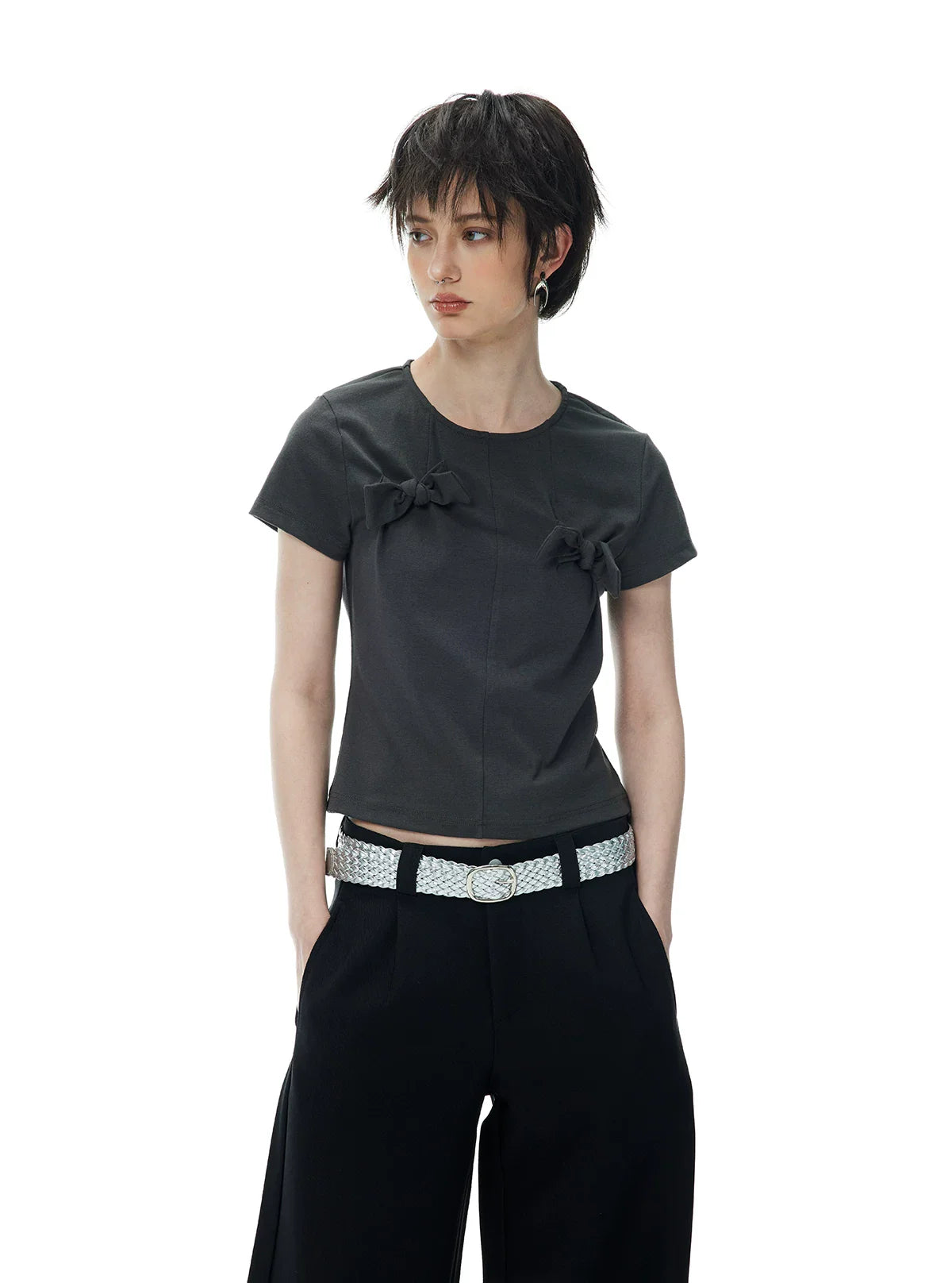 DECONSTRUCTED BOW T-SHIRT