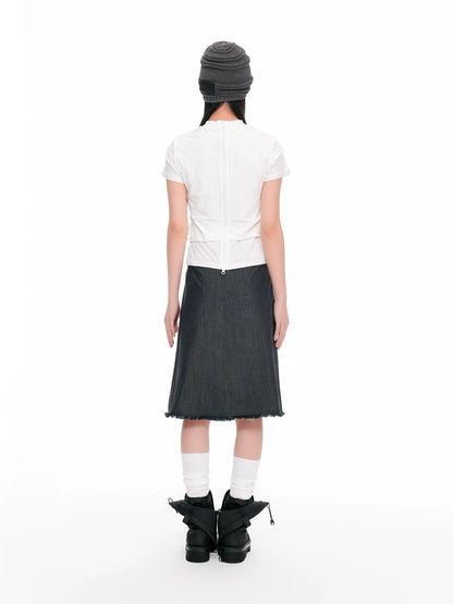 MINIMALIST PLEATED FORMAL TOP