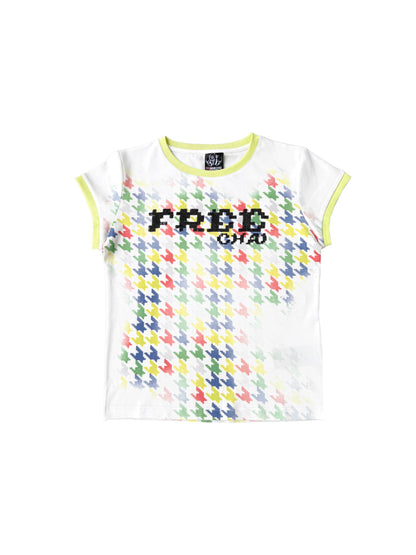 COLORFUL BIRDCAGE EMBROIDERED T-SHIRT