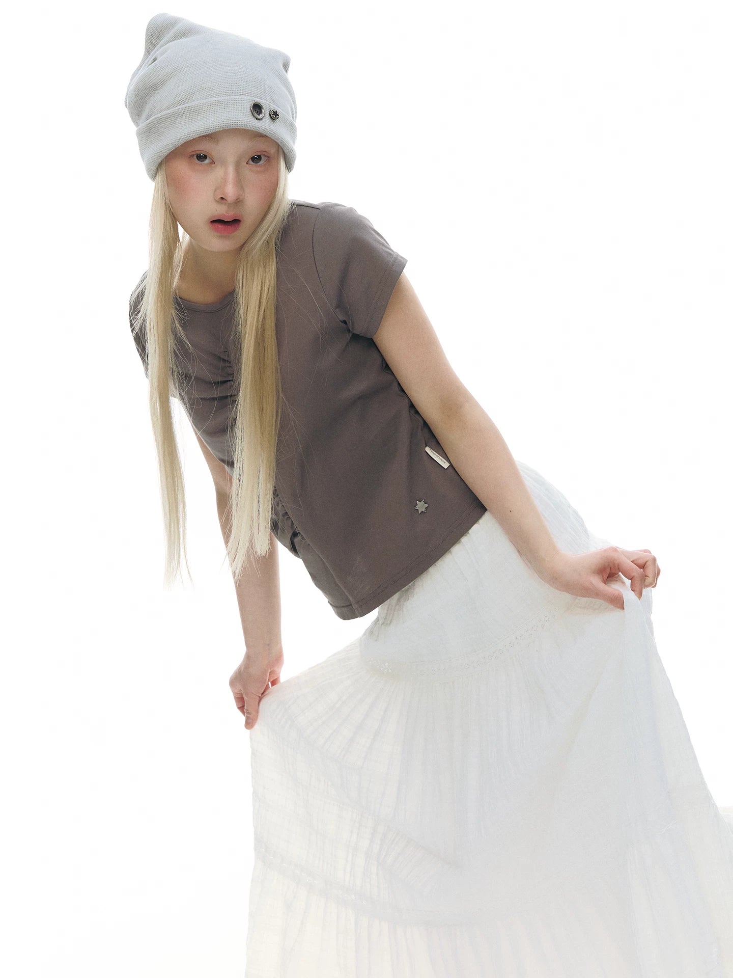 FASHIONABLE KNITTED WAFFLE CAP