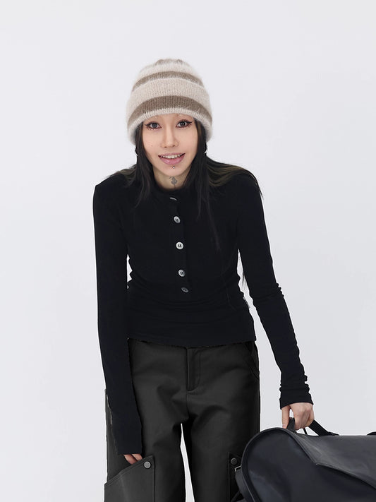 CENTER LINE KNIT TOP