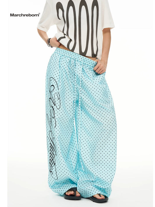 POLKA DOT WIDE LEG PANTS