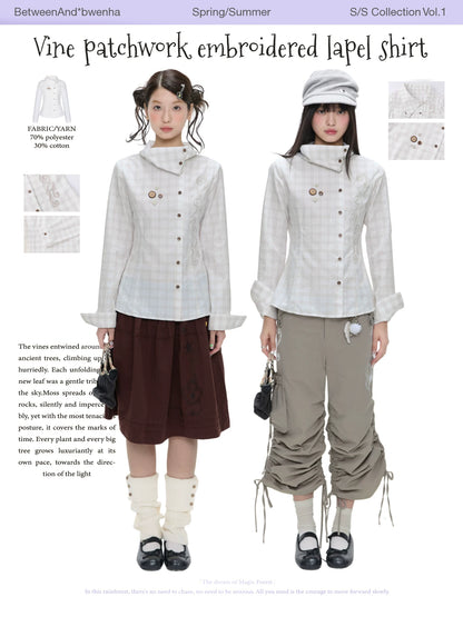 SPRING EMBROIDERED PLAID SHIRT