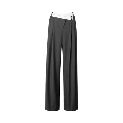 FLOWY PLEATED WIDE-LEG PANTS