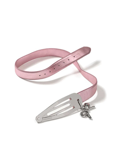 GLITTER BOW HAIRPIN BELT