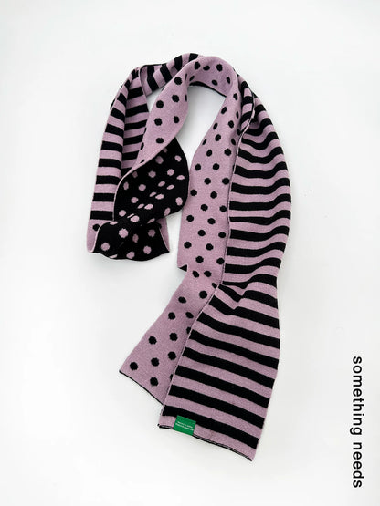 REVERSIBLE POLKA DOT SCARF