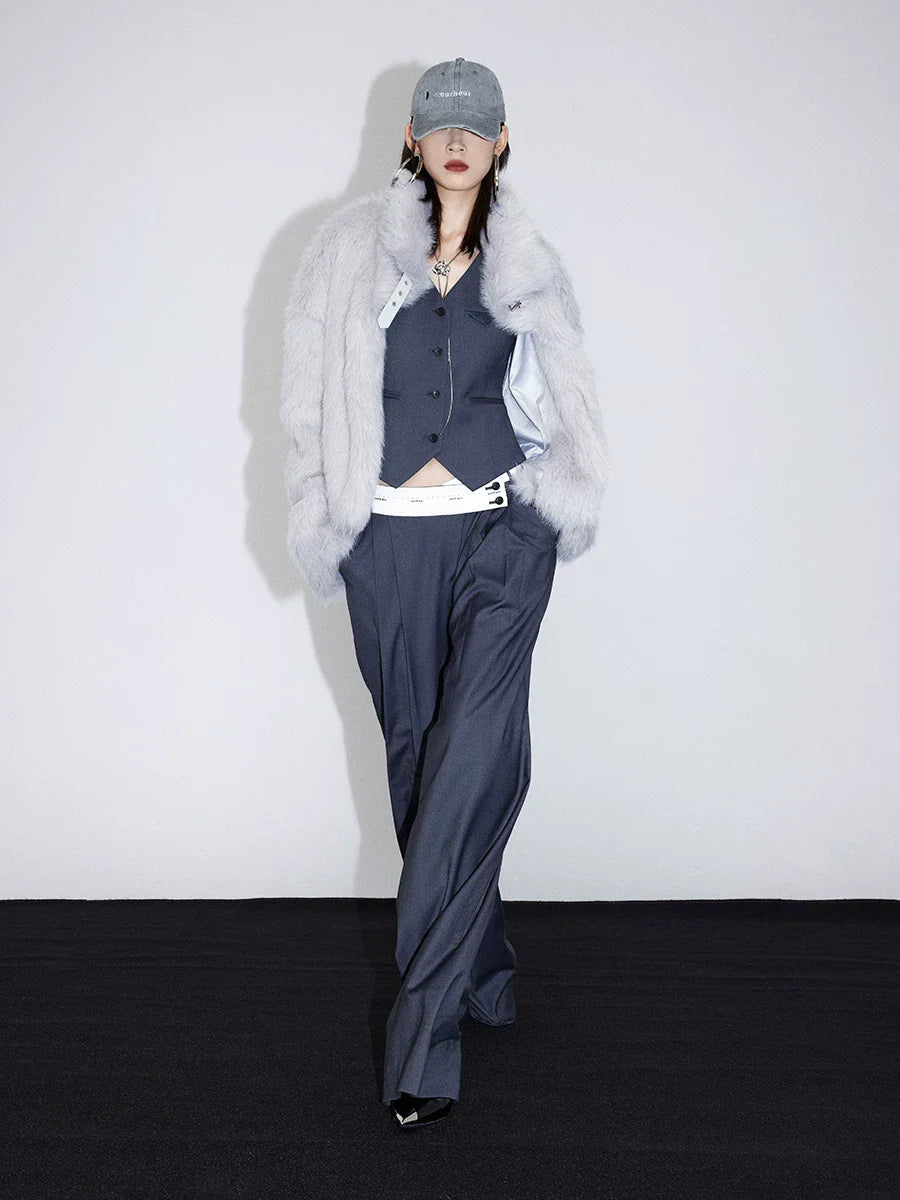FLOWY PLEATED WIDE-LEG PANTS
