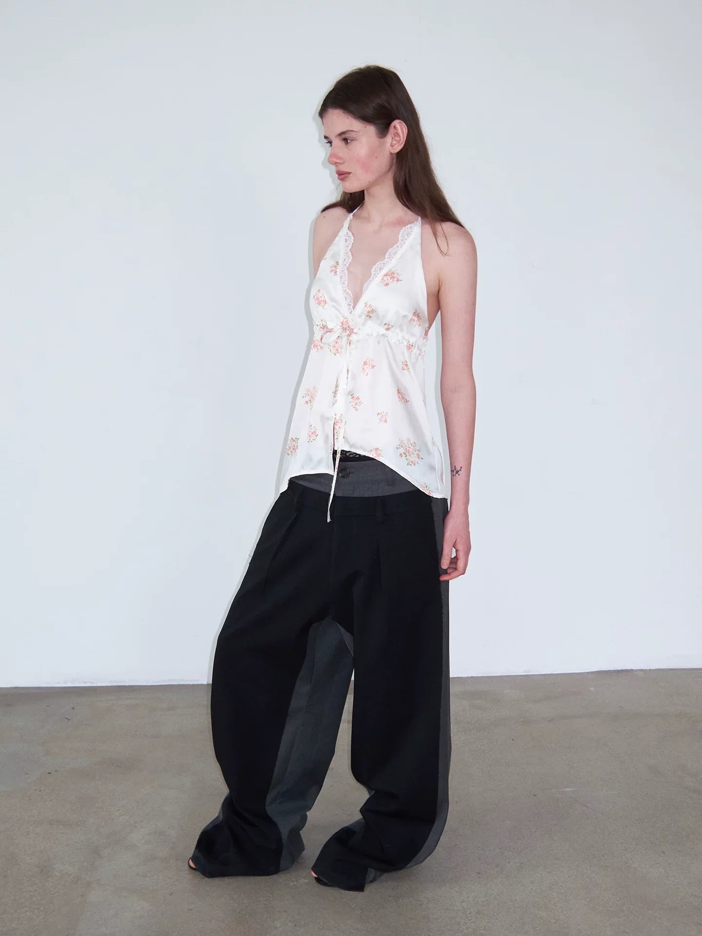DECONSTRUCTED STRIPED CASUAL PANTS